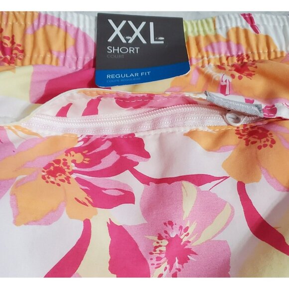 New Columbia Shorts Tropical Floral Pink Yellow Orange Womens 2X XXL Hawaiian - Picture 6 of 15